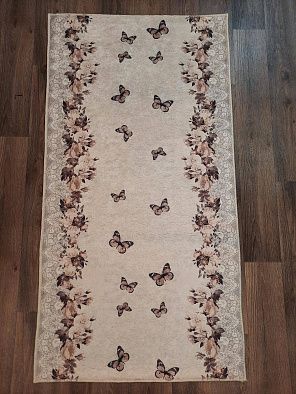 Ковер с цветами Decovilla 17010.101 Бежевый