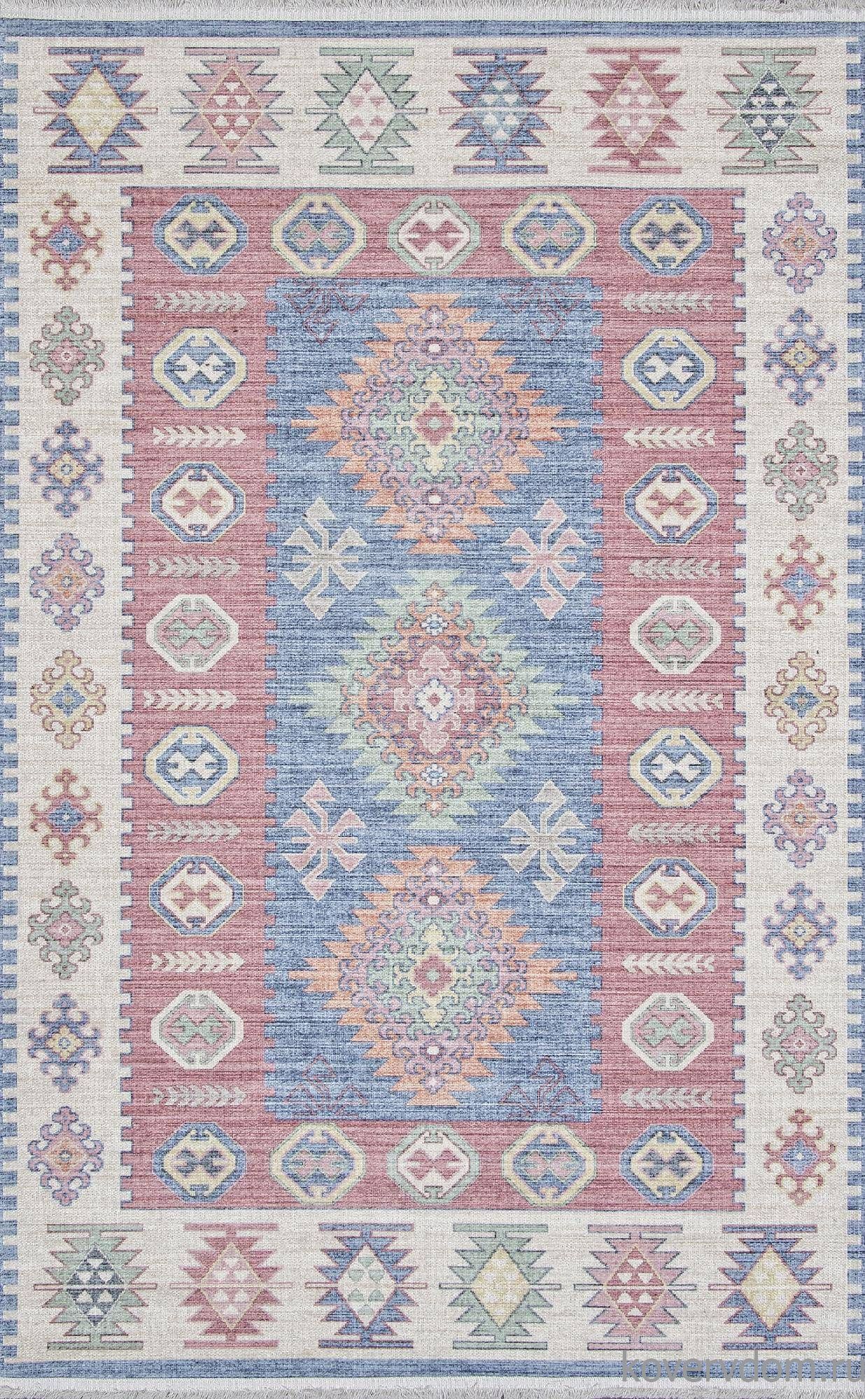 Ковер из полиэстера ЛОТУС AB149B Красный / Синий