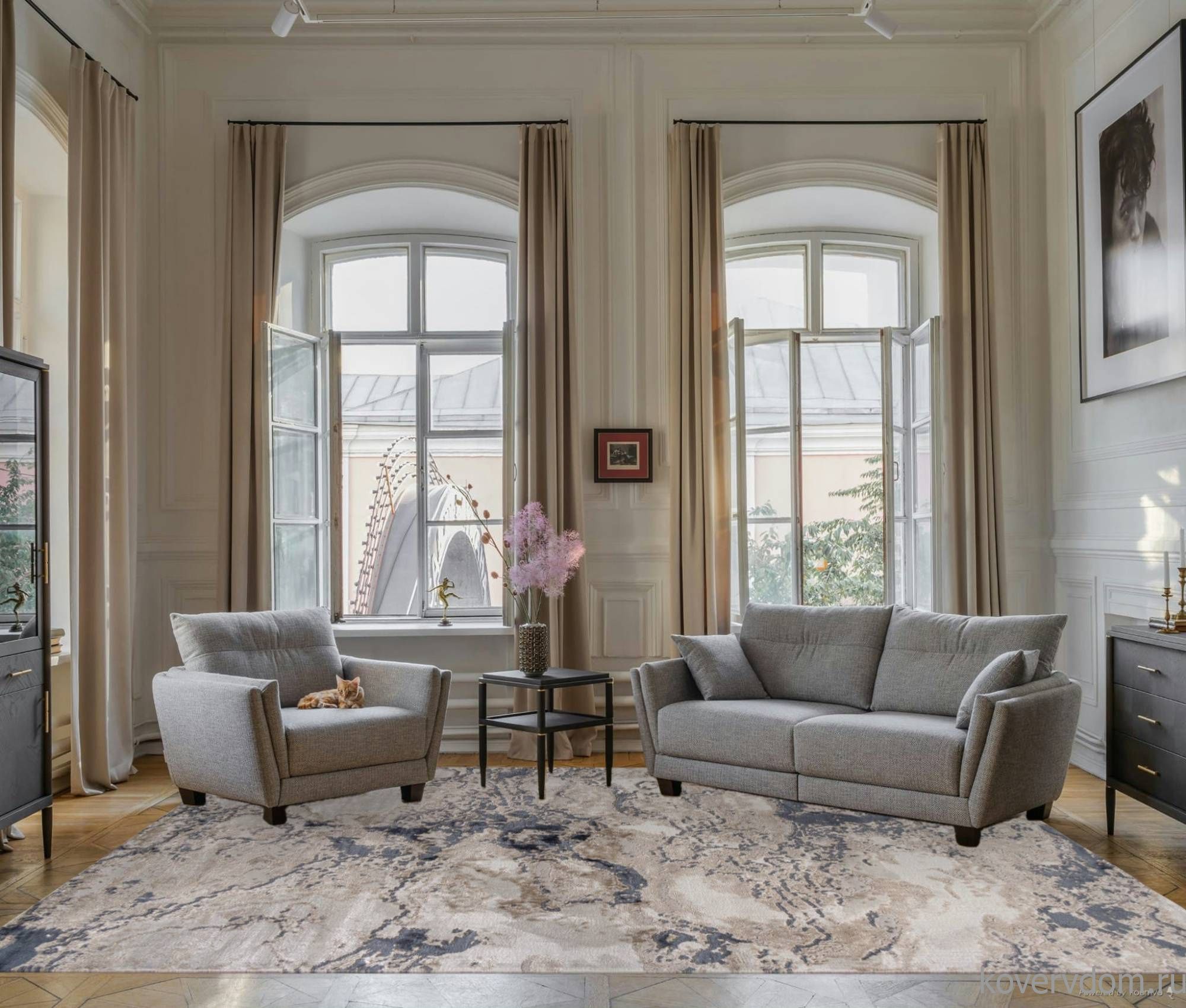 Ковер LUCCI P1263 D.BLUE / D.BLUE