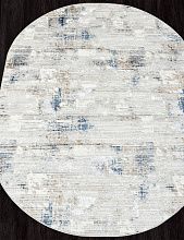 Однотонный ковер ANTEP DA492 635 CREAM / NAVY Овал
