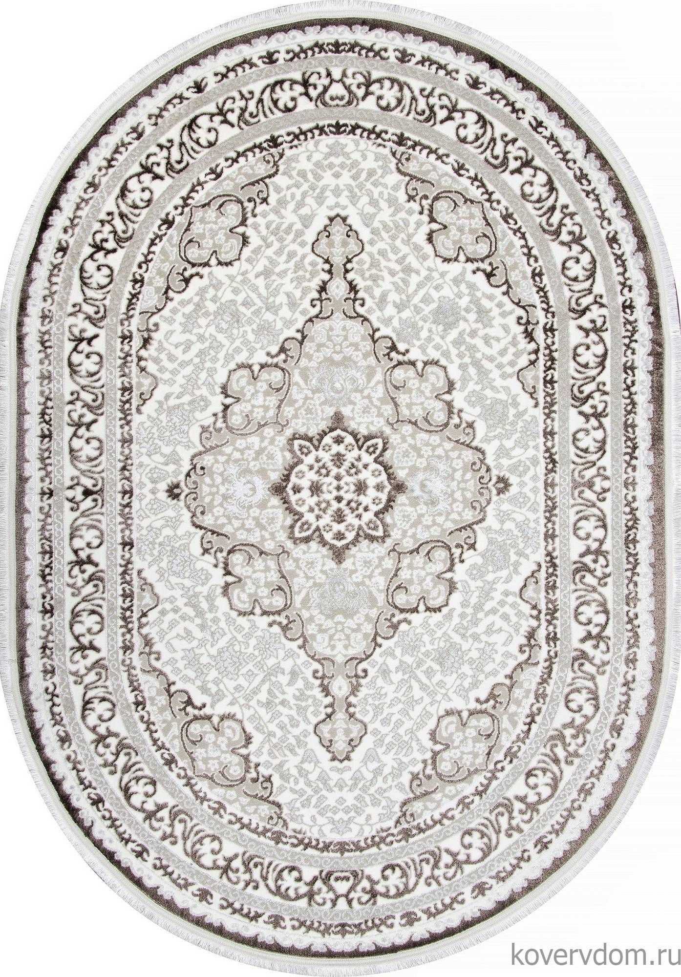 Ковер ALFANI Q011A BROWN FDY/CREAM SHRINK Овал Ковер ALFANI Q011A BROWN FDY/CREAM SHRINK Овал