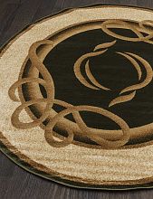 Круглый ковер зеленый OLYMPOS a704 GREEN Круг